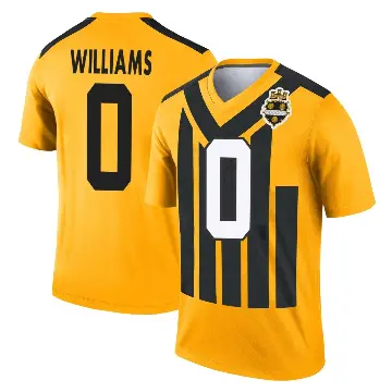 ＃0 Men's Aiden Williams Gold Legend Pittsburgh Steelers Alternate 1933 Throwback Performance Jersey
