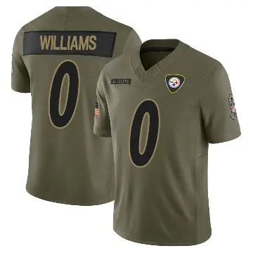 ＃0 Men's Aiden Williams Olive Limited Pittsburgh Steelers 2025 Salute to Service Jersey