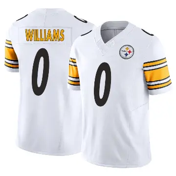 ＃0 Men's Aiden Williams White Limited Pittsburgh Steelers Vapor F.U.S.E. Jersey