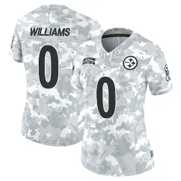＃0 Women's Aiden Williams Arctic Camo Limited Pittsburgh Steelers 2024 Salute to Service Jersey