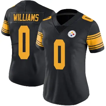 ＃0 Women's Aiden Williams Black Limited Pittsburgh Steelers Color Rush Jersey