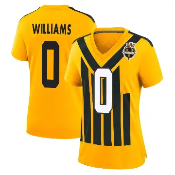 ＃0 Women's Aiden Williams Gold Game Pittsburgh Steelers Alternate 1933 Throwback Jersey
