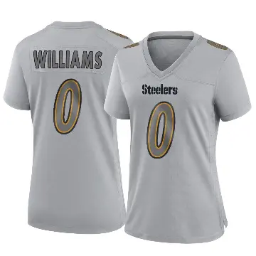 ＃0 Women's Aiden Williams Gray Game Pittsburgh Steelers Atmosphere Fashion Jersey
