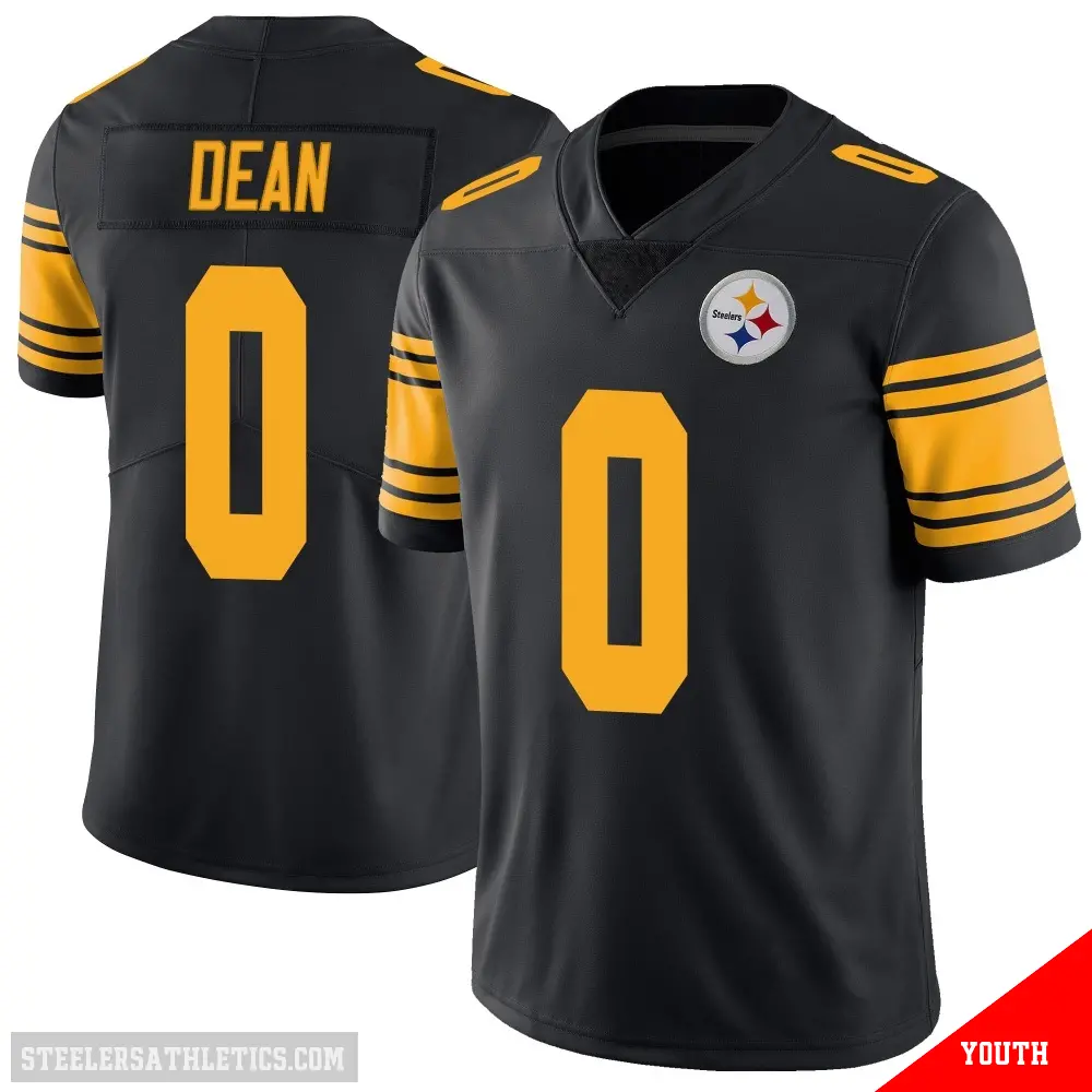 ＃0 Youth Jamel Dean Black Limited Pittsburgh Steelers Color Rush Jersey