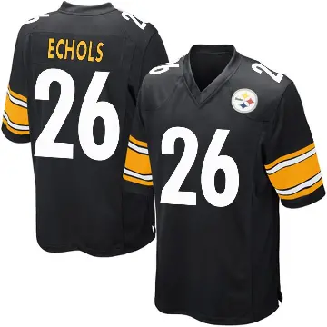 ＃26 Men's Brandin Echols Black Game Pittsburgh Steelers Team Color Jersey