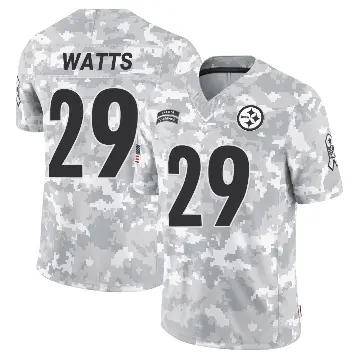 ＃29 Men's Ryan Watts Arctic Camo Limited Pittsburgh Steelers 2024 Salute to Service Jersey