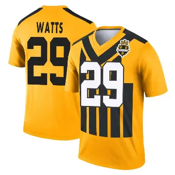 ＃29 Men's Ryan Watts Gold Legend Pittsburgh Steelers Alternate 1933 Throwback Performance Jersey
