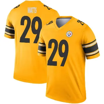 ＃29 Men's Ryan Watts Gold Legend Pittsburgh Steelers Inverted Jersey