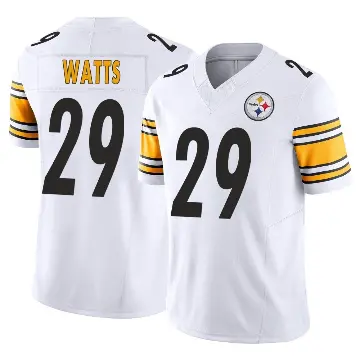 ＃29 Men's Ryan Watts White Limited Pittsburgh Steelers Vapor F.U.S.E. Jersey