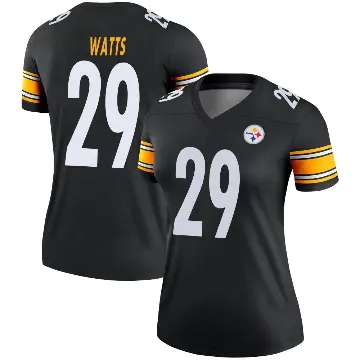 ＃29 Women's Ryan Watts Black Legend Pittsburgh Steelers Jersey