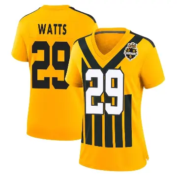 ＃29 Women's Ryan Watts Gold Game Pittsburgh Steelers Alternate 1933 Throwback Jersey