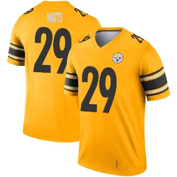 ＃29 Youth Ryan Watts Gold Legend Pittsburgh Steelers Inverted Jersey