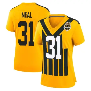 ＃31 Women's Keanu Neal Gold Game Pittsburgh Steelers Alternate 1933 Throwback Jersey