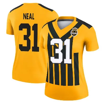 ＃31 Women's Keanu Neal Gold Legend Pittsburgh Steelers Alternate 1933 Throwback Performance Jersey