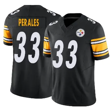 ＃33 Men's David Perales Black Limited Pittsburgh Steelers Vapor F.U.S.E. Jersey