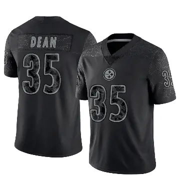 ＃35 Men's Jamel Dean Black Limited Pittsburgh Steelers Reflective Jersey
