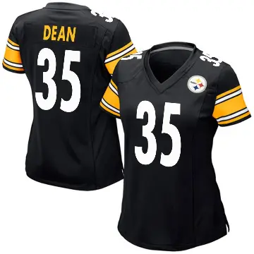 ＃35 Women's Jamel Dean Black Game Pittsburgh Steelers Team Color Jersey