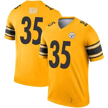 ＃35 Youth Jamel Dean Gold Legend Pittsburgh Steelers Inverted Jersey