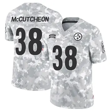 ＃38 Men's Cameron McCutcheon Arctic Camo Limited Pittsburgh Steelers 2024 Salute to Service Jersey
