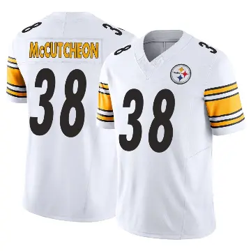 ＃38 Men's Cameron McCutcheon White Limited Pittsburgh Steelers Vapor F.U.S.E. Jersey