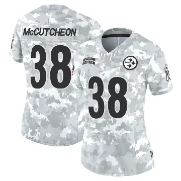 ＃38 Women's Cameron McCutcheon Arctic Camo Limited Pittsburgh Steelers 2024 Salute to Service Jersey