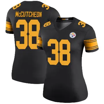 ＃38 Women's Cameron McCutcheon Black Legend Pittsburgh Steelers Color Rush Jersey