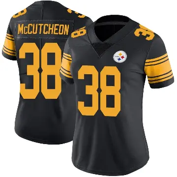 ＃38 Women's Cameron McCutcheon Black Limited Pittsburgh Steelers Color Rush Jersey