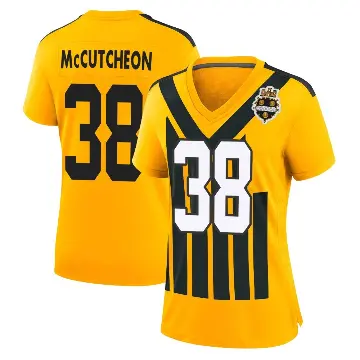＃38 Women's Cameron McCutcheon Gold Game Pittsburgh Steelers Alternate 1933 Throwback Jersey