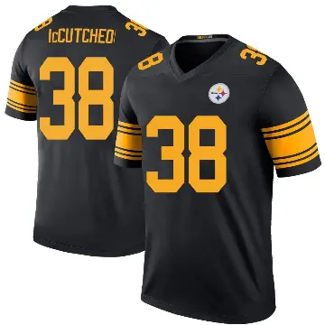 ＃38 Youth Cameron McCutcheon Black Legend Pittsburgh Steelers Color Rush Jersey