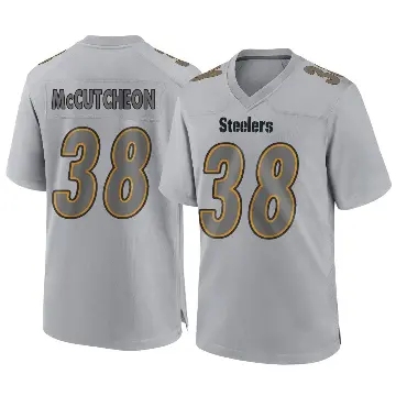＃38 Youth Cameron McCutcheon Gray Game Pittsburgh Steelers Atmosphere Fashion Jersey