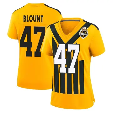 ＃47 Women's Mel Blount Gold Game Pittsburgh Steelers Alternate 1933 Throwback Jersey