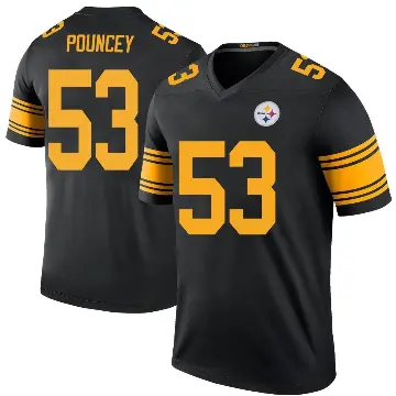 ＃53 Men's Maurkice Pouncey Black Legend Pittsburgh Steelers Color Rush Jersey