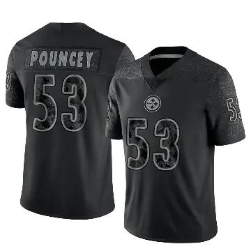＃53 Men's Maurkice Pouncey Black Limited Pittsburgh Steelers Reflective Jersey