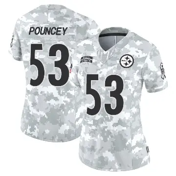 ＃53 Women's Maurkice Pouncey Arctic Camo Limited Pittsburgh Steelers 2024 Salute to Service Jersey