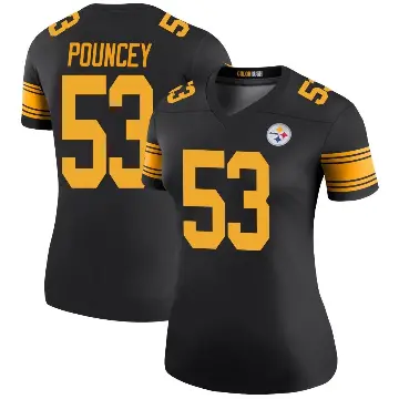 ＃53 Women's Maurkice Pouncey Black Legend Pittsburgh Steelers Color Rush Jersey