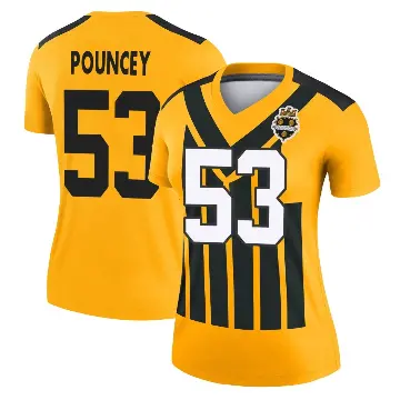 ＃53 Women's Maurkice Pouncey Gold Legend Pittsburgh Steelers Alternate 1933 Throwback Performance Jersey