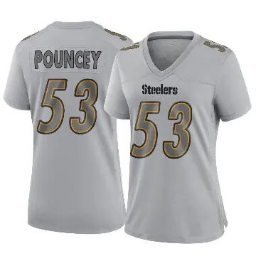 ＃53 Women's Maurkice Pouncey Gray Game Pittsburgh Steelers Atmosphere Fashion Jersey