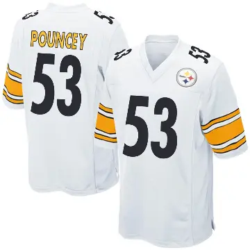 ＃53 Youth Maurkice Pouncey White Game Pittsburgh Steelers Jersey