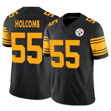 ＃55 Men's Cole Holcomb Black Limited Pittsburgh Steelers 2nd Alternate Vapor F.U.S.E. Jersey