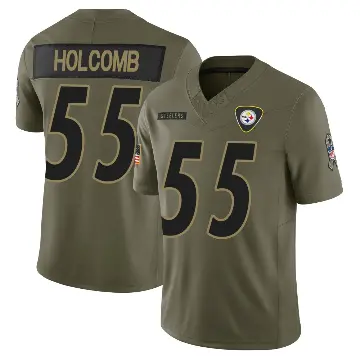 ＃55 Men's Cole Holcomb Olive Limited Pittsburgh Steelers 2025 Salute to Service Jersey