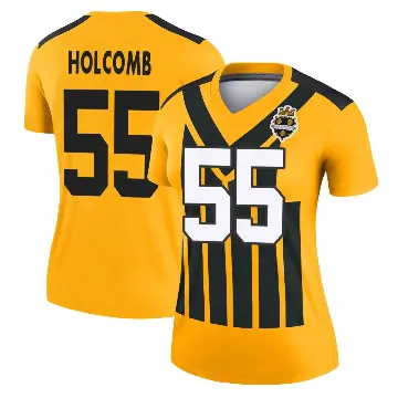 ＃55 Women's Cole Holcomb Gold Legend Pittsburgh Steelers Alternate 1933 Throwback Performance Jersey
