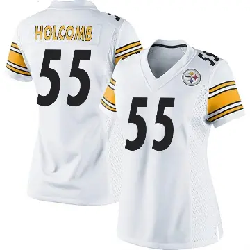 ＃55 Women's Cole Holcomb White Game Pittsburgh Steelers Jersey