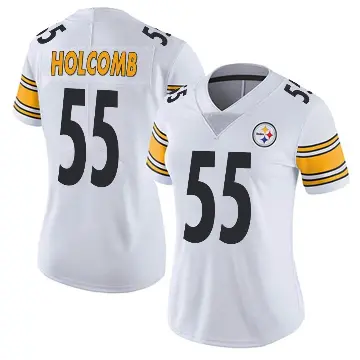 ＃55 Women's Cole Holcomb White Limited Pittsburgh Steelers Vapor Untouchable Jersey