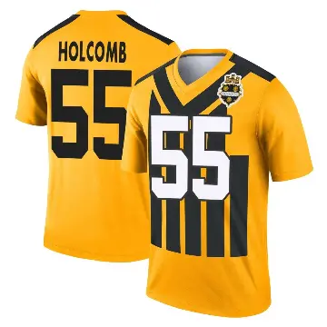 ＃55 Youth Cole Holcomb Gold Legend Pittsburgh Steelers Alternate 1933 Throwback Performance Jersey