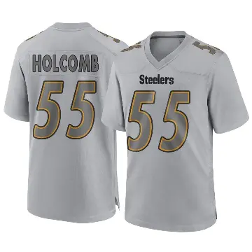 ＃55 Youth Cole Holcomb Gray Game Pittsburgh Steelers Atmosphere Fashion Jersey