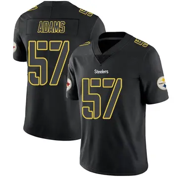 ＃57 Men's Montravius Adams Black Impact Limited Pittsburgh Steelers Jersey