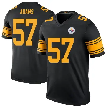 ＃57 Men's Montravius Adams Black Legend Pittsburgh Steelers Color Rush Jersey