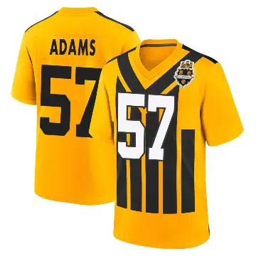 ＃57 Men's Montravius Adams Gold Game Pittsburgh Steelers Alternate 1933 Throwback Jersey