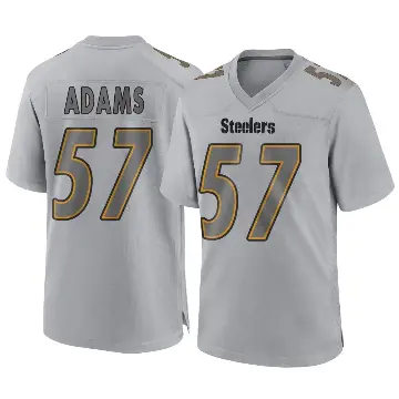 ＃57 Men's Montravius Adams Gray Game Pittsburgh Steelers Atmosphere Fashion Jersey