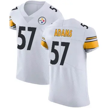 ＃57 Men's Montravius Adams White Elite Pittsburgh Steelers Vapor Untouchable Jersey